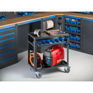 Fami Garage 391 G12 3688x2472mm meuble d'atelier avec 5 armoires, chariot, bloc de tiroirs et conteneurs - Product Image 6