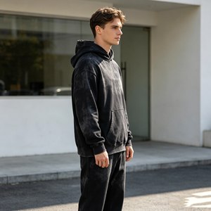Ensembles de sweats à capuche streetwear 520 g/m² de haute qualité pour hommes, sweats à capuche personnalisés vierges, coupe oversize zippée, style boxy, très demandés - Product Image 6