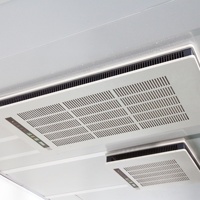 Purificateur d'air commercial HANSTAT à montage au plafond, ultra-mince, à haut débit d'air, pour l'élimination des odeurs de fumée, silencieux et peu encombrant
