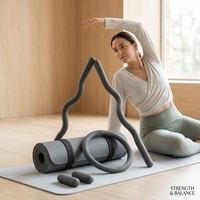 Outils de Pilates multifonctionnels portables en silicone et EVA - Tapis, sangle et anneau d'étirement pour la pratique en salle de sport