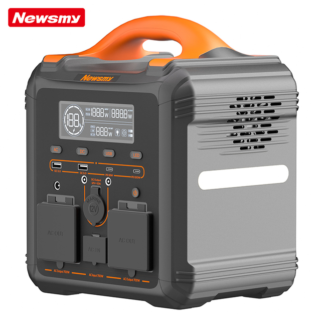 Newsmy Fast Charging 700W Portable Power Generator LMFP Battery Outdoor Emergency High Safty Solar Charging Station