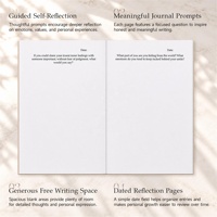 Carnet de réflexion spirituelle personnalisé A5 en tissu de lin beige, couverture rigide avec gaufrage, pour la résilience, avec marque-page