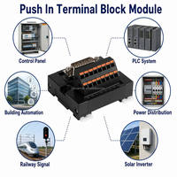 Customized 10 in 10 Out Push in Terminal Block Module 0.2-1.5mm² 300V for Railway Signaling Generator and UPS Backup
