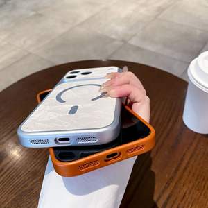 Coque de téléphone compatible avec iPhone 17 Pro Max, texture daim montagne enneigée, coque magnétique intégrale anti-chute - Product Image 6