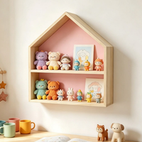 Étagères murales Décoration intérieure Étagères murales suspendues pour chambre d'enfant Étagères en forme de maison en bois Étagères flottantes pour enfants