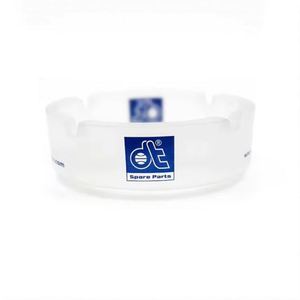 Cendrier en verre dépoli rond en gros avec impression de logo créatif, fournitures promotionnelles pour fêtes, cendrier publicitaire créatif, cadeau - Product Image 1