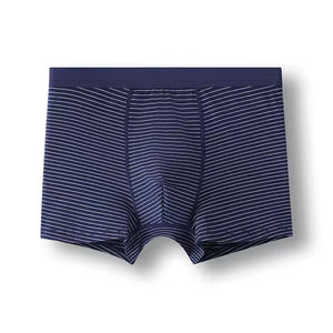 Sous-vêtements pour hommes en coton rayé respirant de haute qualité, caleçons boxers pour hommes, sous-vêtements de grande taille pour hommes, culottes - Product Image 5