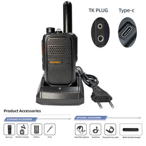 جهاز اتصال لاسلكي محمول <span class=keywords><strong>2</strong></span> واط PMR446 GMRS VHF UHF مع راديو طويل المدى في اتجاهين للاتصال طويل المدى يانتون - Product Image 5