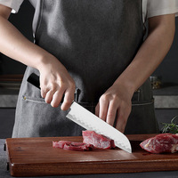 Fabricant professionnel Japonais Santoku Chef Damas Couteau PP Poignée En Acier Inoxydable Cuisine Cuisson Chinois Désossage Métal