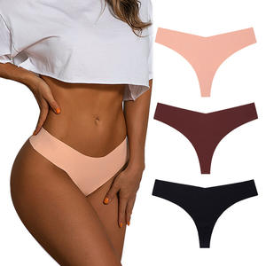 Бесшовные трусики для занятий спортом и фитнесом с низкой талией - Product Image 1