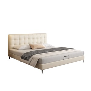 <span class=keywords><strong>Lit</strong></span> en bois moderne <span class=keywords><strong>et</strong></span> minimaliste italien en cuir véritable tufté en acier inoxydable King/Queen Size personnalisable <span class=keywords><strong>rouge</strong></span> <span class=keywords><strong>noir</strong></span> doux - Product Image 5