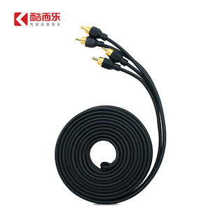 Kuerl สายสัญญาณเสียง RCA 2RCA ตัวผู้กับตัวผู้สายสัญญาณทองแดงบริสุทธิ์สำหรับการเชื่อมต่อเครื่องเสียงรถยนต์ - Product Image 3