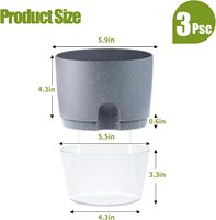 OEM ramah lingkungan kecil diri penyiraman Pot bunga malas Pot tanaman hidroponik rumah kantor Desktop desain bentuk taman aplikasi