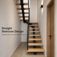 Solution d'escalier intérieur sur mesure, structure modulaire pour villa et appartement