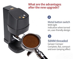 Pressino per Caffè Elettrico Automatico in Acciaio Inox 58mm Commerciale Nero - Product Image 3