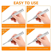 Puissance 8~10 Watts Température réglable 620 ℉ ~840 ℉   Kit d'outils de fer à souder électronique sans fil rechargeable mini USB