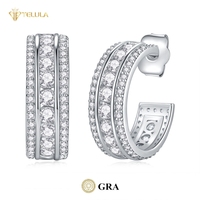 d'oreilles en moissanite certifiées GRA en usine Boucles d'oreilles en argent sterling 925 Boucles d'oreilles en moissanite
