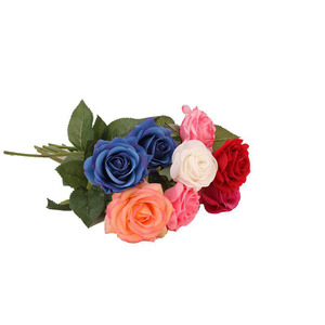 Fleurs de mariage artificielles <span class=keywords><strong>en</strong></span> soie à toucher réel, rose à <span class=keywords><strong>tige</strong></span> unique, décoration artisanale - Product Image 5