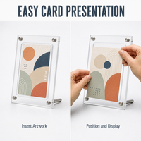 Boîtier de présentation de cartes gradées en acrylique transparent avec couvercle magnétique, pré-assemblé, anti-rayures, pour cartes de sport, vente en gros sur mesure en usine