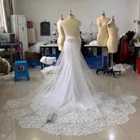 Robes de mariée col bateau avec photos/vidéos réelles, appliques, sur mesure, vente en gros à prix abordable
