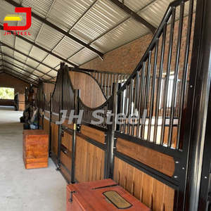 Kalıcı lüks çelik çerçeve bambu at istikrarlı paneller at durak kutuları kapı - Product Image 3