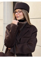 Chapeau Rétro Français en Laine pour Femme, Béret d'Hiver à Calotte Ronde, Style Hôtesse de l'Air, Casquette Formelle Hepburn pour Robe Courte