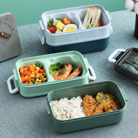 Boîte à Déjeuner Bento Hermétique Empilable en Acier Inoxydable 304 et Plastique, Garde les Aliments Chauds, Contenant de Rangement pour Adultes et Enfants