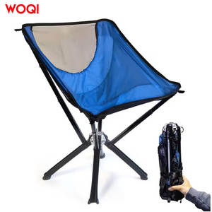 Silla Plegable para Camping Woqi, Marco de Aluminio, Tela Oxford Azul, Silla de Jardín para Exteriores, Apertura Rápida, Asiento Reclinable Portátil - Product Image 1