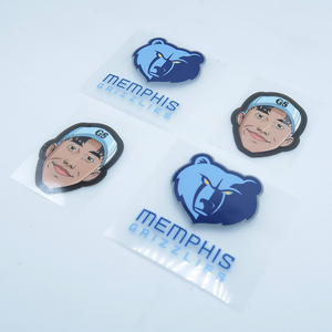 YC bền vững 3D Silicone logo nhãn dính TPU các bản vá lỗi và cao su quần áo phù hợp với vá thân thiện với môi silikon logologo - Product Image 3