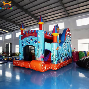 Grand château gonflable commercial à thème château médiéval, en PVC, facile à installer pour les fêtes en plein air, pour enfants - Product Image 6
