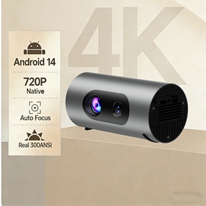 Mini Proyector LED 4K con Decodificación H727, Resolución Nativa 720P, 300ANSI Lúmenes, Reproductor de Streaming <span class=keywords><strong>Android</strong></span> 14, Proyector Portátil para el Hogar y Viajes - Product Image 5