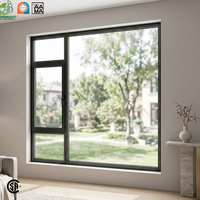 Ventana Abatible Moderna Topbright con Rotura de Puente Térmico de Aluminio NFRC, Resistente a Huracanes, Doble Acristalamiento Low-E, Aislamiento Acústico, Certificación Energy Star