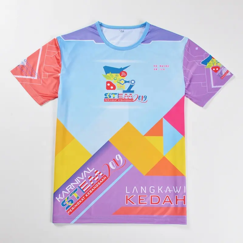 High Quality Full Printing Over Size T Shirt for Men Sublimation Custom Polyester T Shirt