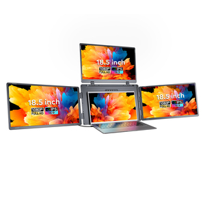 Nouveau Moniteur Portable Quad 18,5 Pouces 1080P à Câble Unique 2026 OEM, 3 Écrans USB-C, Vente Directe Usine pour Commandes en Gros Professionnelles - Product Image 1
