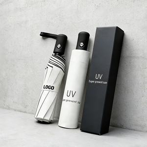 Opvouwbare paraplu op maat met logo opdruk, anti-UV, automatische paraplu, groothandel, promotioneel zakelijk cadeau, handmatige paraplu - Product Image 1