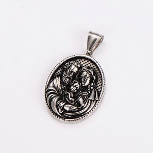 Collier Pendentif en Acier Inoxydable Saint Joseph Marie Bébé <span class=keywords><strong>Jésus</strong></span> Sainte Famille, Médaille Amulette Religieuse Chrétienne Catholique, Bijou <span class=keywords><strong>de</strong></span> Mode - Product Image 3