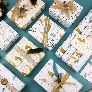 Wholesale 80g Birthday Art <b>Paper</b> <b>Tissue</b> 43*300cm Gift Luxury Custom Packaging <b>Wrapping</b> <b>Paper</b> Roll - Product Image 1