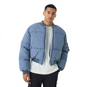 Custom Logo <b>Sheep</b> <b>Skin</b> Finished Padded Waterproof Windbreaker <b>Jacket</b> Zipper Casual Oversize Design OEM Multi Pocket Men Winter - Product Image 1