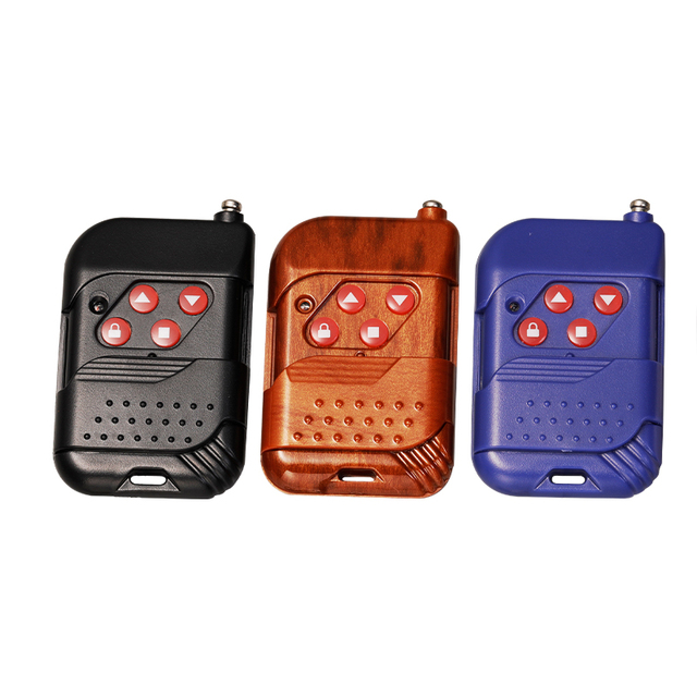4 Buttons 433MHz 315MHz RF Remote Control Duplicator for Electric Gate Garage Door Opener Key Fob Replacement Fixed Frequency