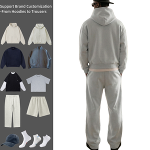 Sudadera con Capucha Deportiva Personalizada de Alta Calidad, 360 g/m², Felpa de Algodón, Corte Cuadrado, Gruesa, para Hombre, Sudadera Holgada, TKAN555 - Product Image 4