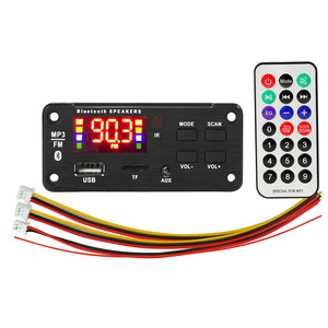 Dc 12V không dây <span class=keywords><strong>Bluetooth</strong></span> 5.0 MP3 Bảng Giải Mã HIFI âm thanh stereo mô-đun USB TF Đài phát thanh xe MP3 Máy nghe nhạc rảnh tay ghi âm FM - Product Image 1