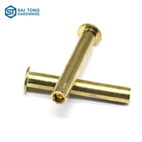 Rivets semi-tubulaires à tête cylindrique en acier allié et laiton, norme ISO, personnalisables, marque Saitong, pour fixations de chaises