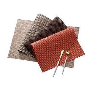 <span class=keywords><strong>Mantel</strong></span> de mesa de <span class=keywords><strong>PVC</strong></span> de estilo europeo, <span class=keywords><strong>mantel</strong></span> de fácil limpieza, utensilios de cocina individuales, alfombrillas occidentales tejidas - Product Image 1