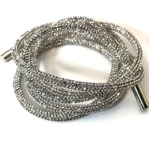 厂家直销120厘米长4.5毫米5毫米珠光宝气奢华水晶绳水钻连帽衫串