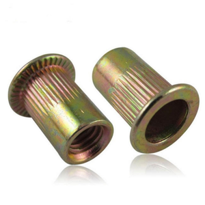 Remache roscado de metal de zinc y carbono de fábrica, con cabeza plana avellanada métrica, tipo tuerca, 5 mm - Product Image 1