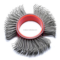 Brosse abrasive industrielle en fil d'acier pour sablage, largeur 23 mm, OEM pour le décapage de revêtements