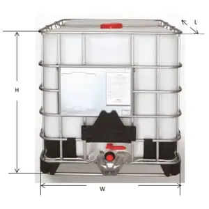 Food Grade 1000 Liter Cube Water Storage Tank Intermediate Bulk Container For Sale