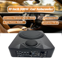 Subwoofer Mobil Aktif Slim 10 Inch di Bawah Jok, Speaker Bass Full Aluminium dengan Tweeter Frekuensi Tinggi Terintegrasi, Langsung dari Pabrik