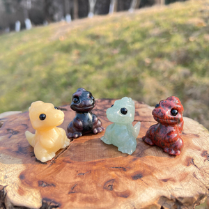 Figuras de Dinosaurios en Cristal Natural, Talladas a Mano, Miniaturas de Dinosaurios en Piedra, Estatuas de Animales de Cristal, Decoración para el Hogar, Regalo, Venta al Por Mayor - Product Image 1