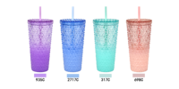 Gobelet en plastique à double couche avec dégradé de texture
